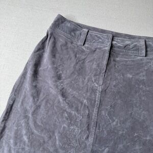 J. Jill Corduroy Aline Skirt Women's Size 8 Gray Crushed Velvety Lightweight